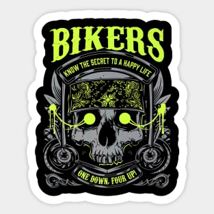 Bikers Secret Skull Sticker